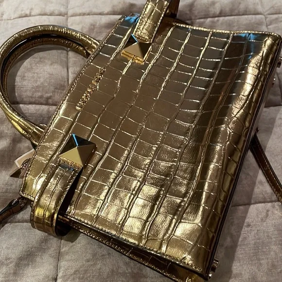MICHAEL Kors Gold Leather Alligator Handbag or Crossbody NWTS